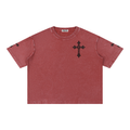 GOD IS WATCHING Mineral Wash Boxy Cotton T-Shirt