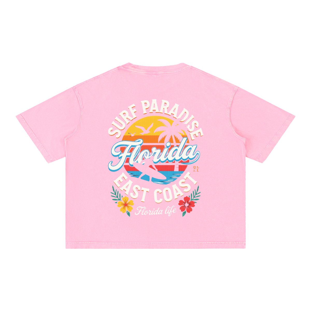 FLORIDA LIFE Mineral Wash Boxy Cotton T-Shirt