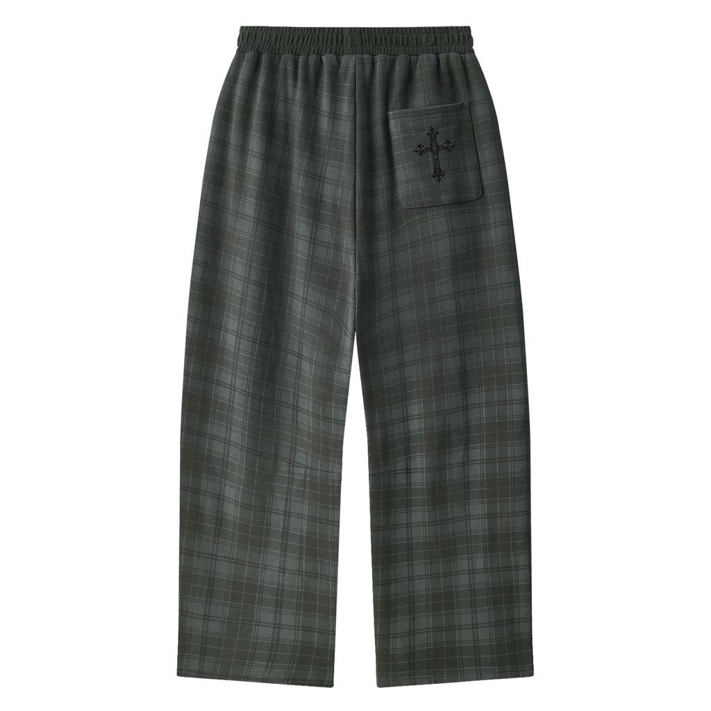 CROSS Unisex Plaid Straight Leg Pants
