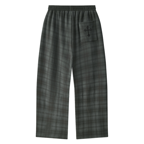 CROSS Unisex Plaid Straight Leg Pants