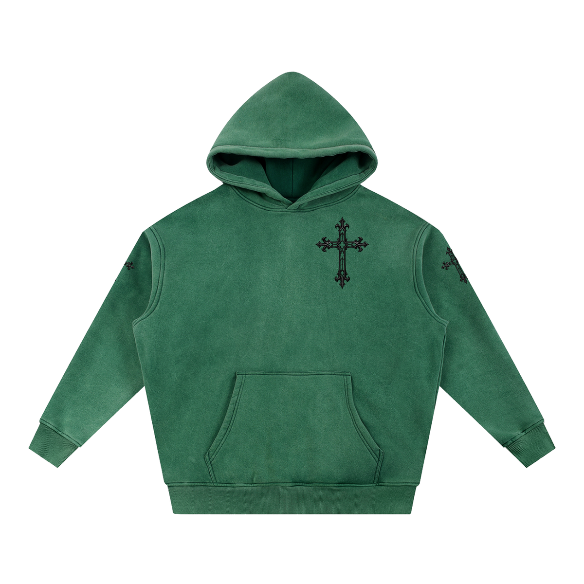 GOD IS WATCHING Snow Wash Fleece Oversize Hoodie