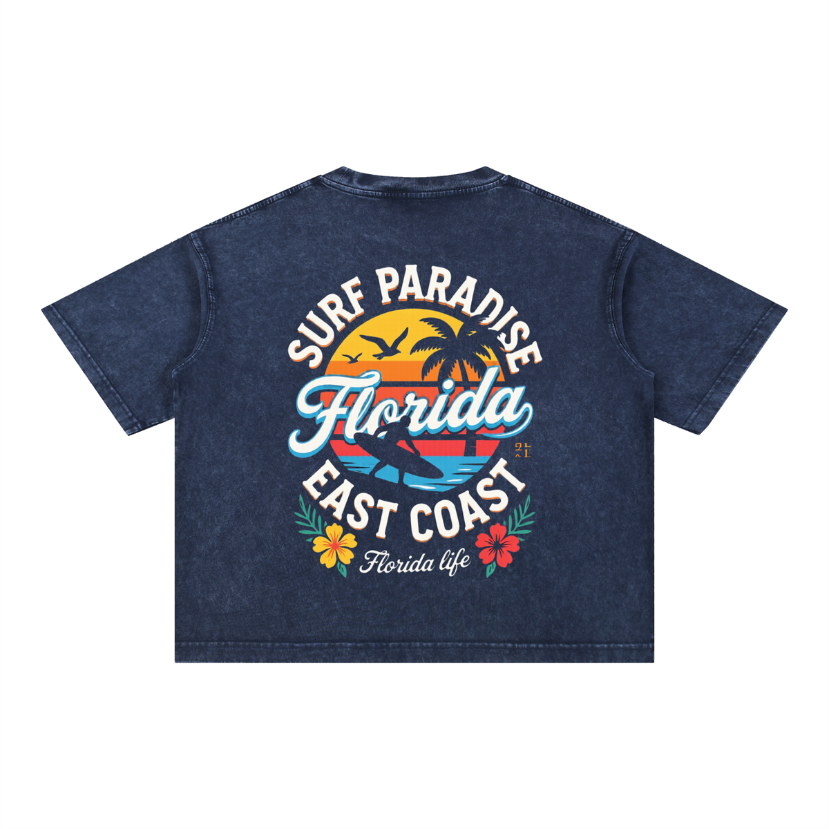 FLORIDA LIFE Mineral Wash Boxy Cotton T-Shirt
