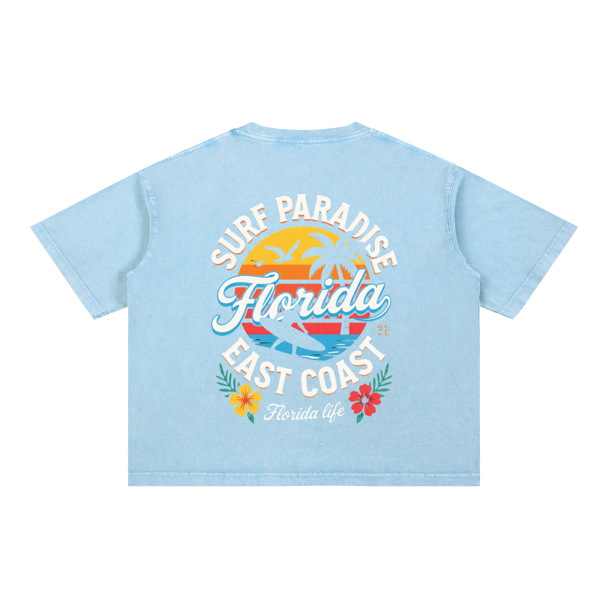 FLORIDA LIFE Mineral Wash Boxy Cotton T-Shirt