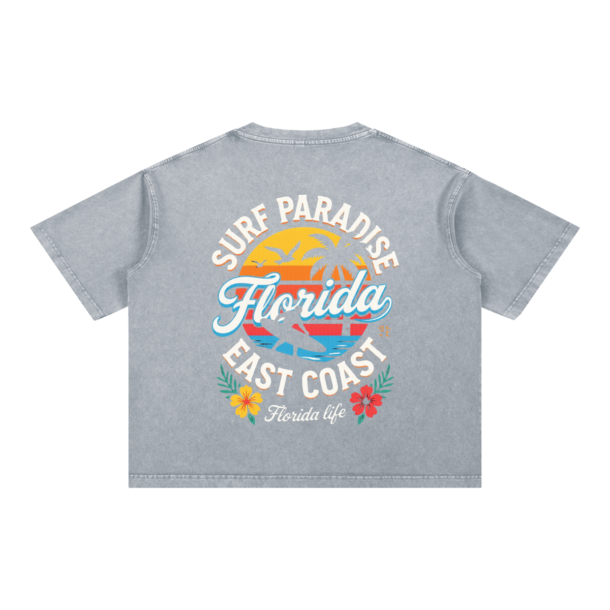 FLORIDA LIFE Mineral Wash Boxy Cotton T-Shirt